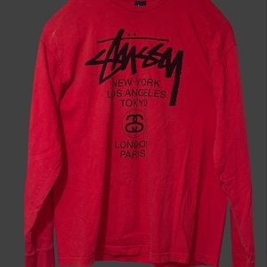Stussy long sleeve double sided print XXL